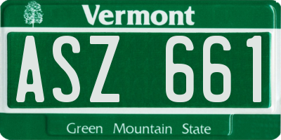 VT license plate ASZ661