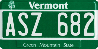 VT license plate ASZ682