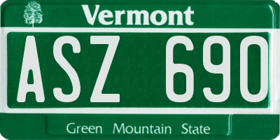 VT license plate ASZ690