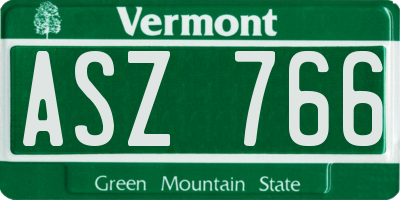 VT license plate ASZ766