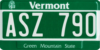 VT license plate ASZ790