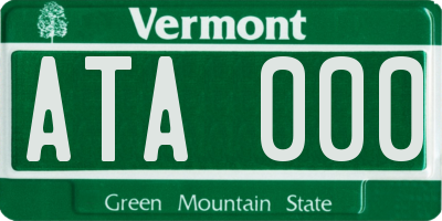VT license plate ATA000