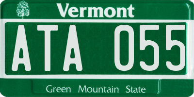 VT license plate ATA055