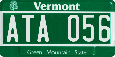 VT license plate ATA056