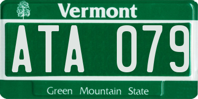 VT license plate ATA079