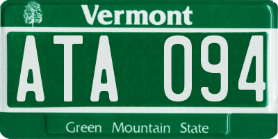 VT license plate ATA094