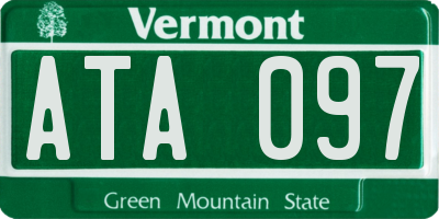 VT license plate ATA097