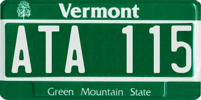 VT license plate ATA115