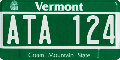 VT license plate ATA124