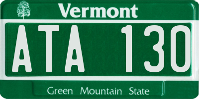 VT license plate ATA130