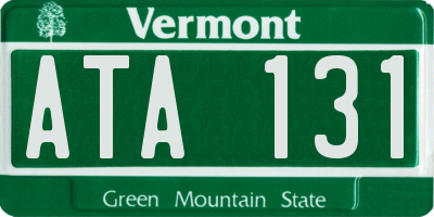 VT license plate ATA131