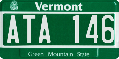 VT license plate ATA146