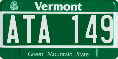 VT license plate ATA149