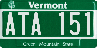 VT license plate ATA151