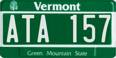 VT license plate ATA157