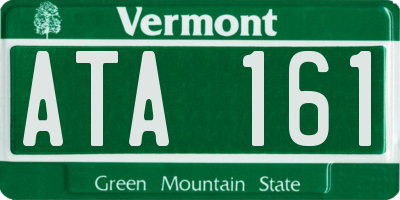 VT license plate ATA161