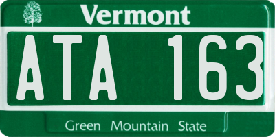 VT license plate ATA163