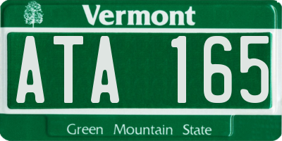 VT license plate ATA165