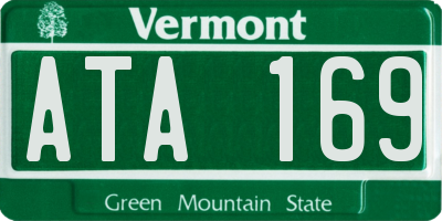 VT license plate ATA169