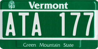 VT license plate ATA177