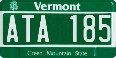 VT license plate ATA185