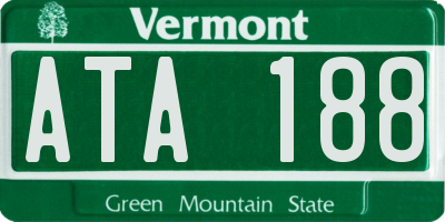 VT license plate ATA188