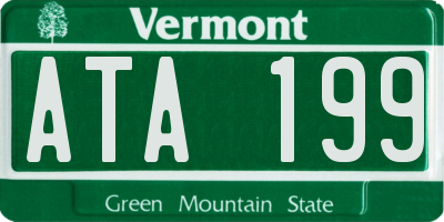 VT license plate ATA199