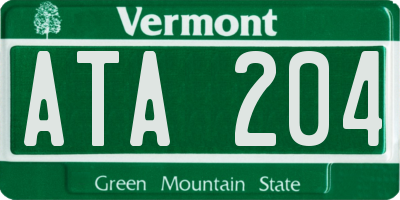 VT license plate ATA204