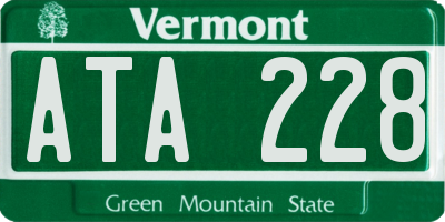 VT license plate ATA228