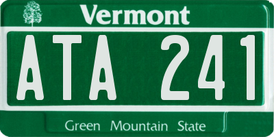 VT license plate ATA241