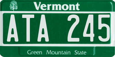 VT license plate ATA245