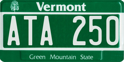 VT license plate ATA250