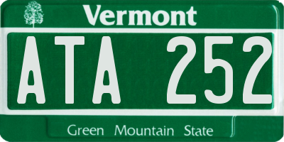 VT license plate ATA252