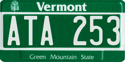 VT license plate ATA253