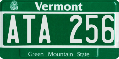 VT license plate ATA256