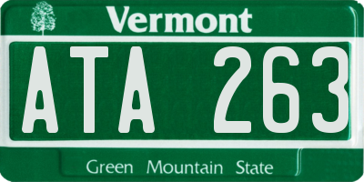 VT license plate ATA263