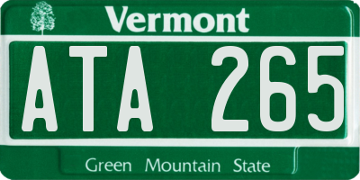 VT license plate ATA265