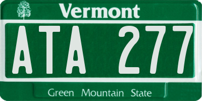 VT license plate ATA277
