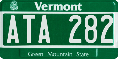 VT license plate ATA282