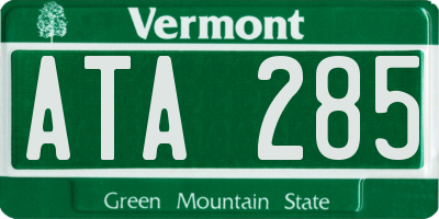 VT license plate ATA285