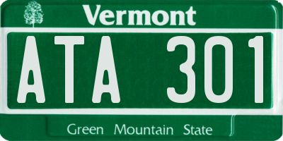 VT license plate ATA301