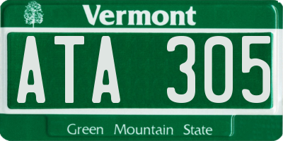 VT license plate ATA305