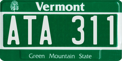 VT license plate ATA311