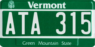 VT license plate ATA315