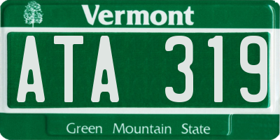 VT license plate ATA319