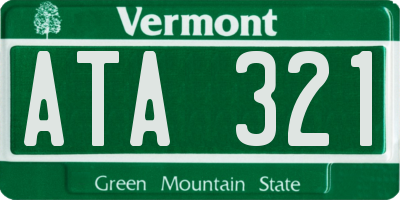 VT license plate ATA321