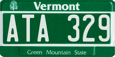 VT license plate ATA329