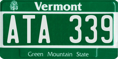 VT license plate ATA339