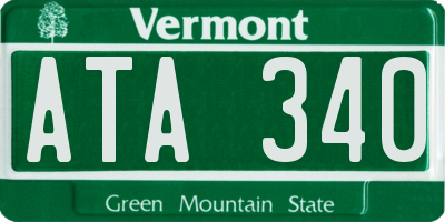 VT license plate ATA340