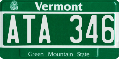 VT license plate ATA346